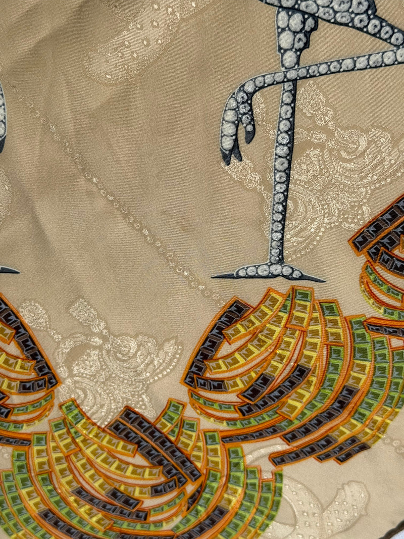 Foulard Cartier – Motifs Cygnes Et Plumes