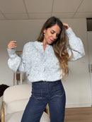 Cardigan Irène Gris Clair