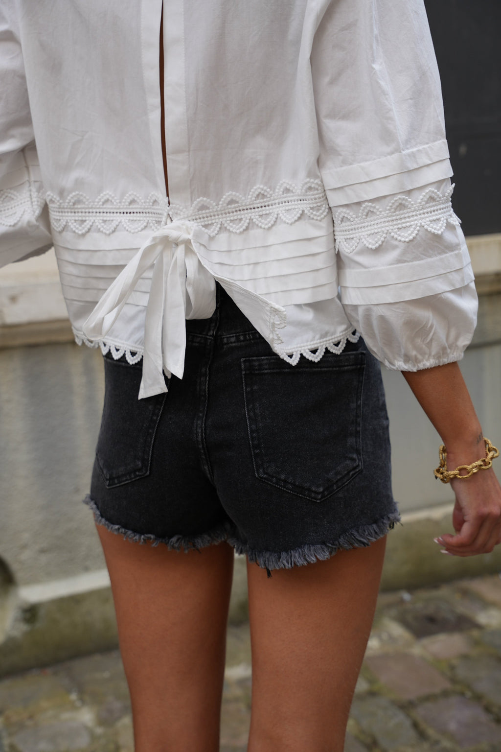 Short En Jean Irina - Noir