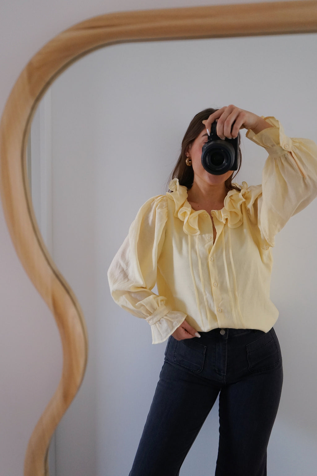 Blouse Brune jaune pâle