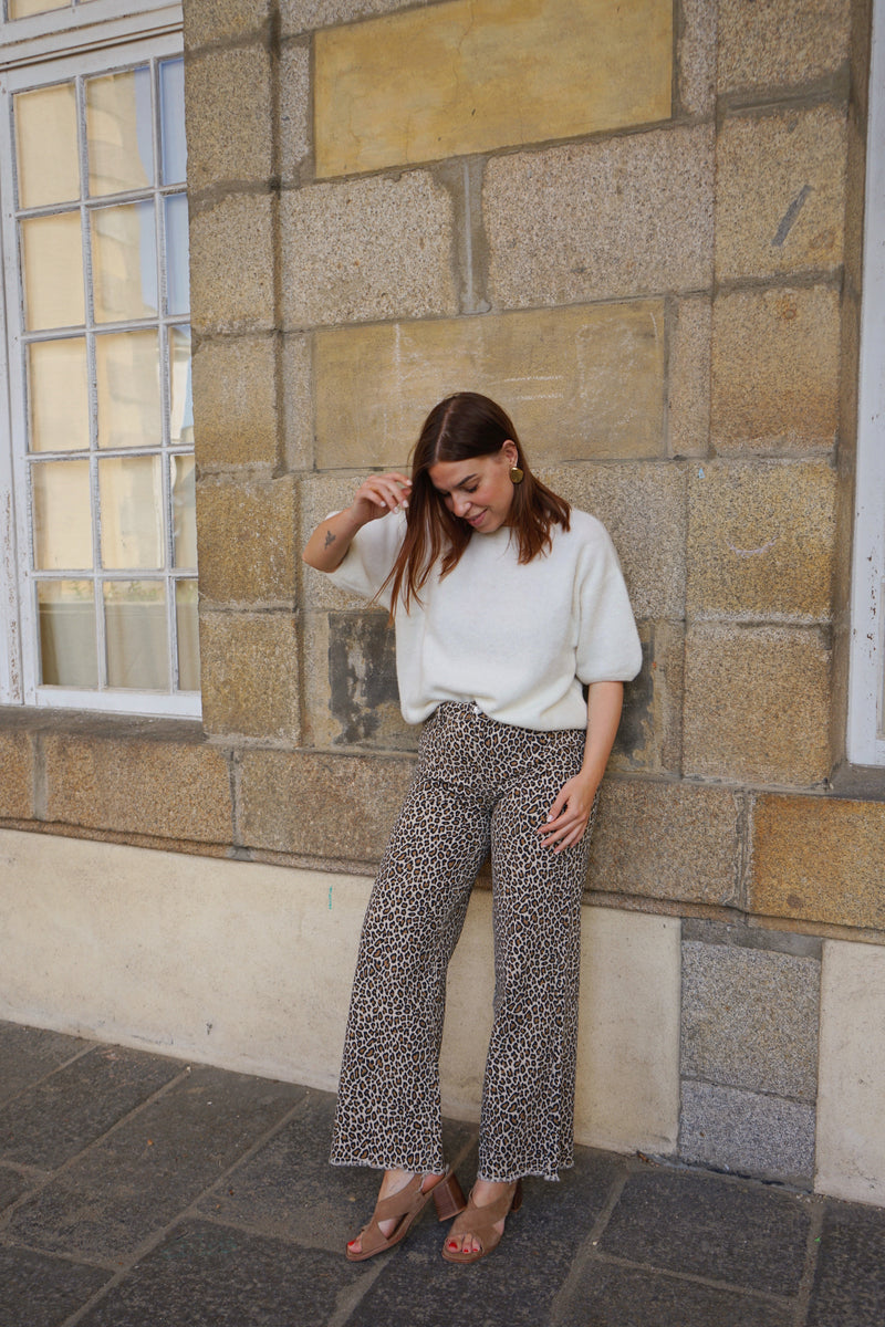 Jean Flare Leopard Alix