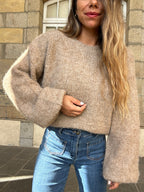 Wollen trui Taupe Henri
