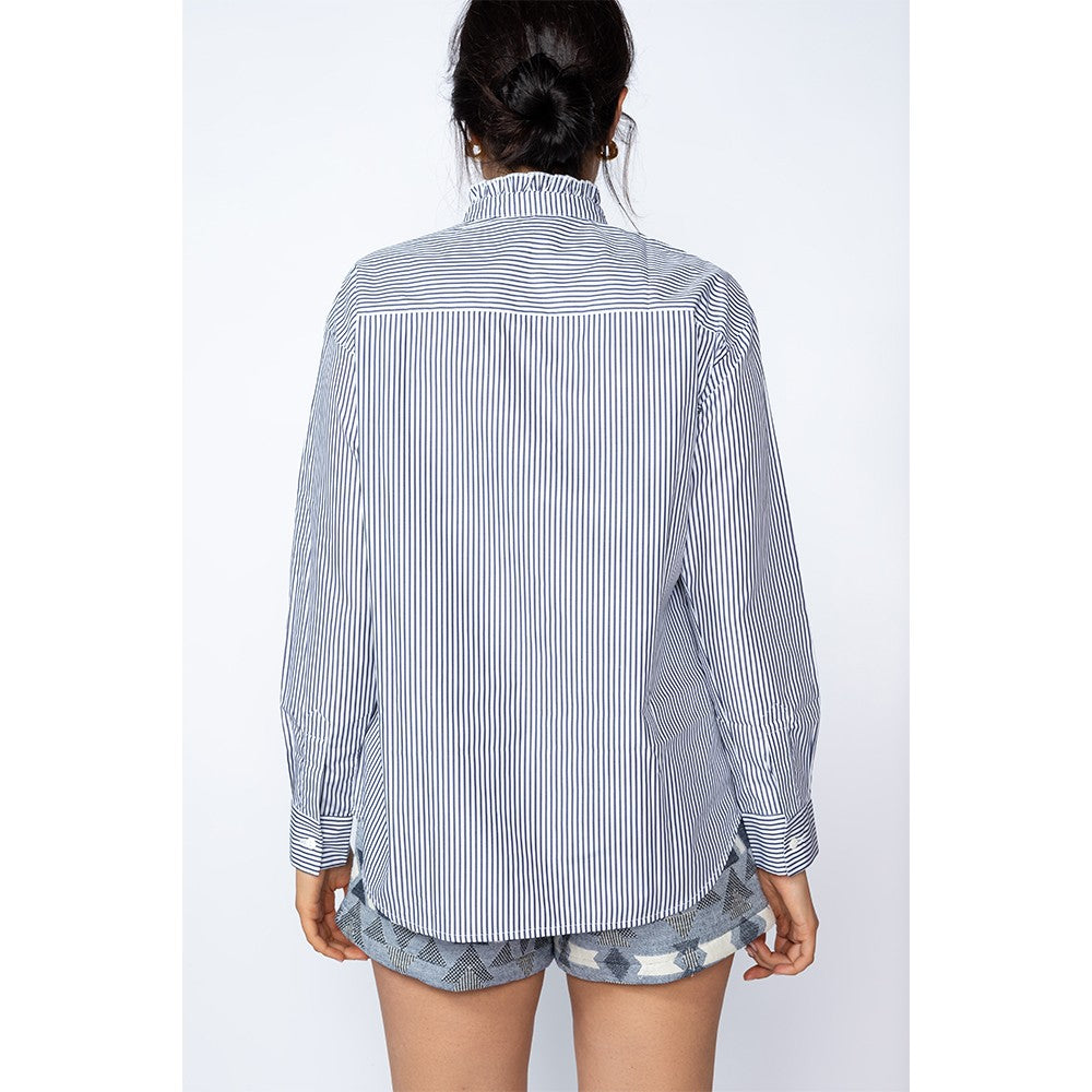 Dean Shirt - Navy/White Stripes