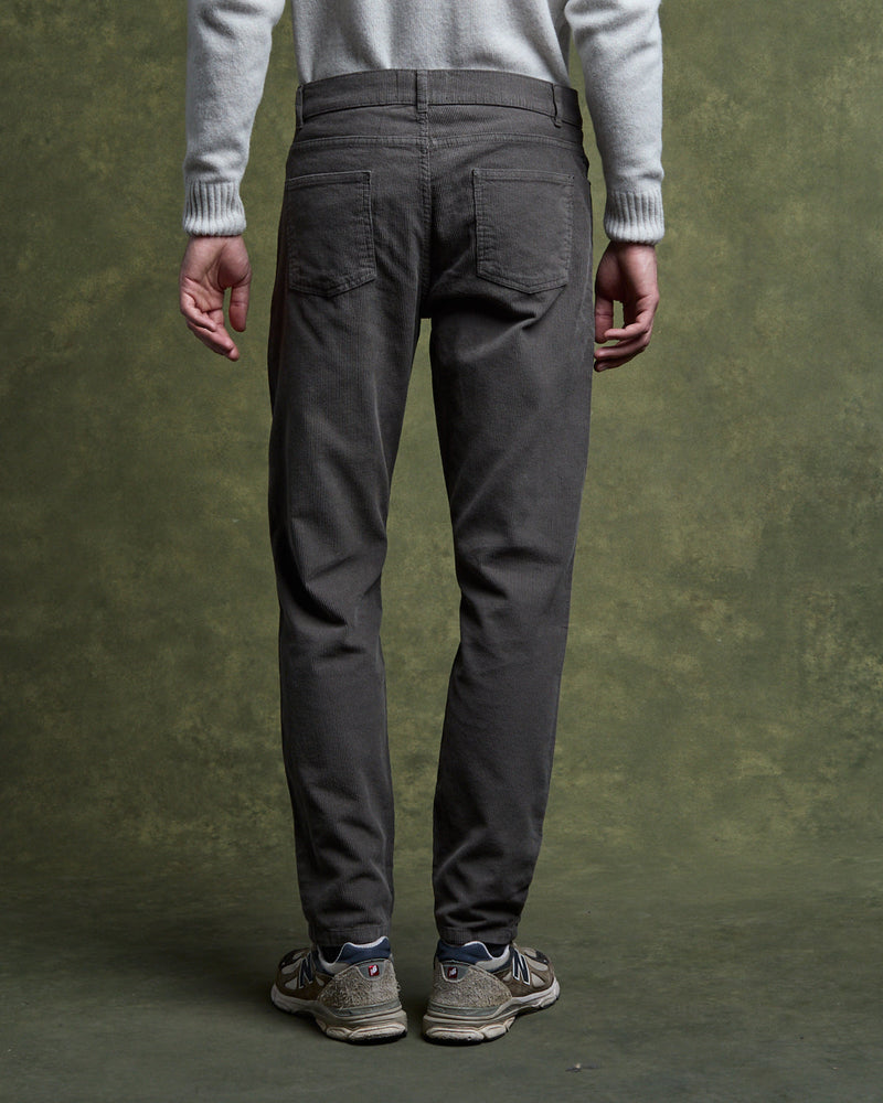 Pantalon Cinq Poches Dean Velours - Galet