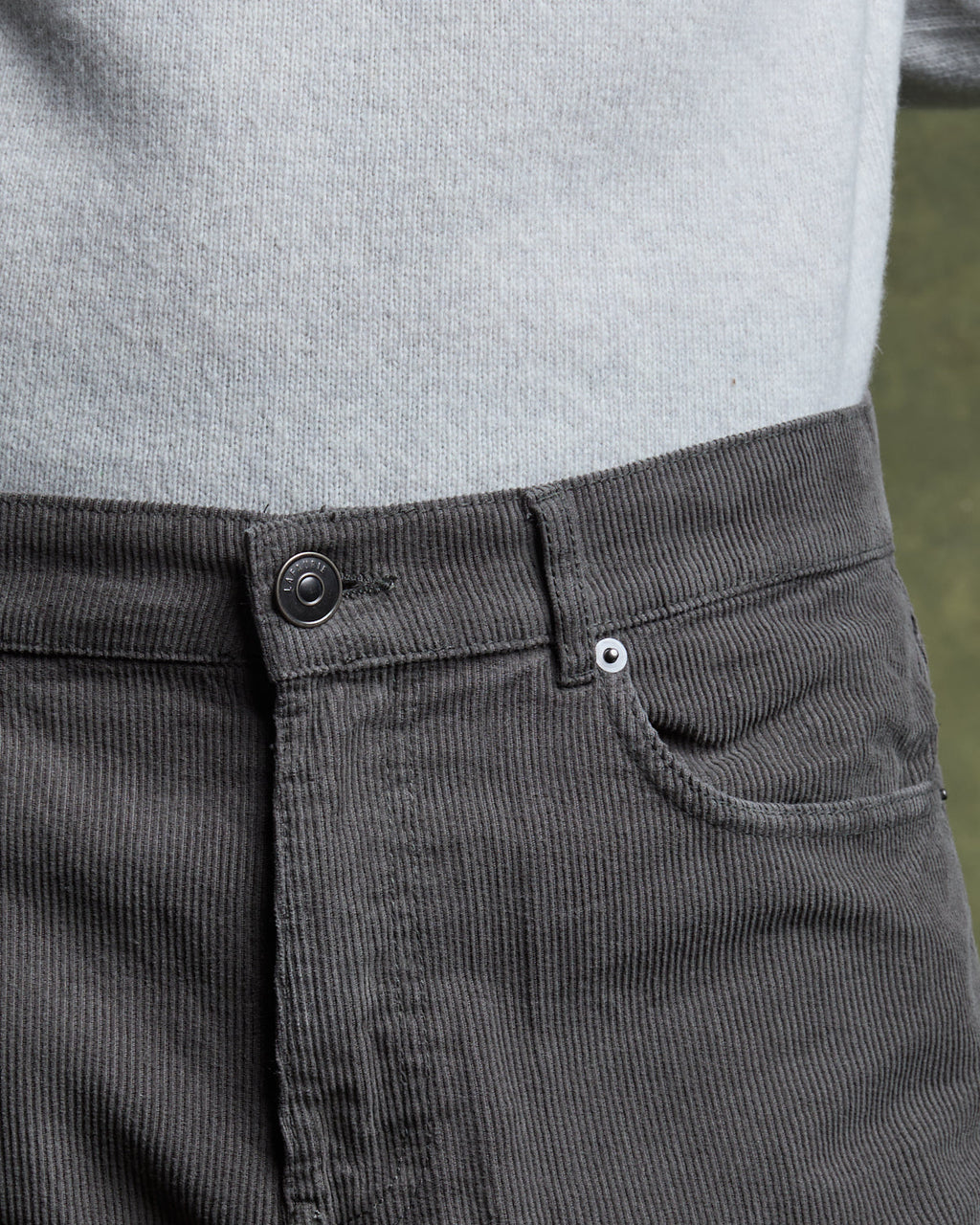 Pantalon Cinq Poches Dean Velours - Galet