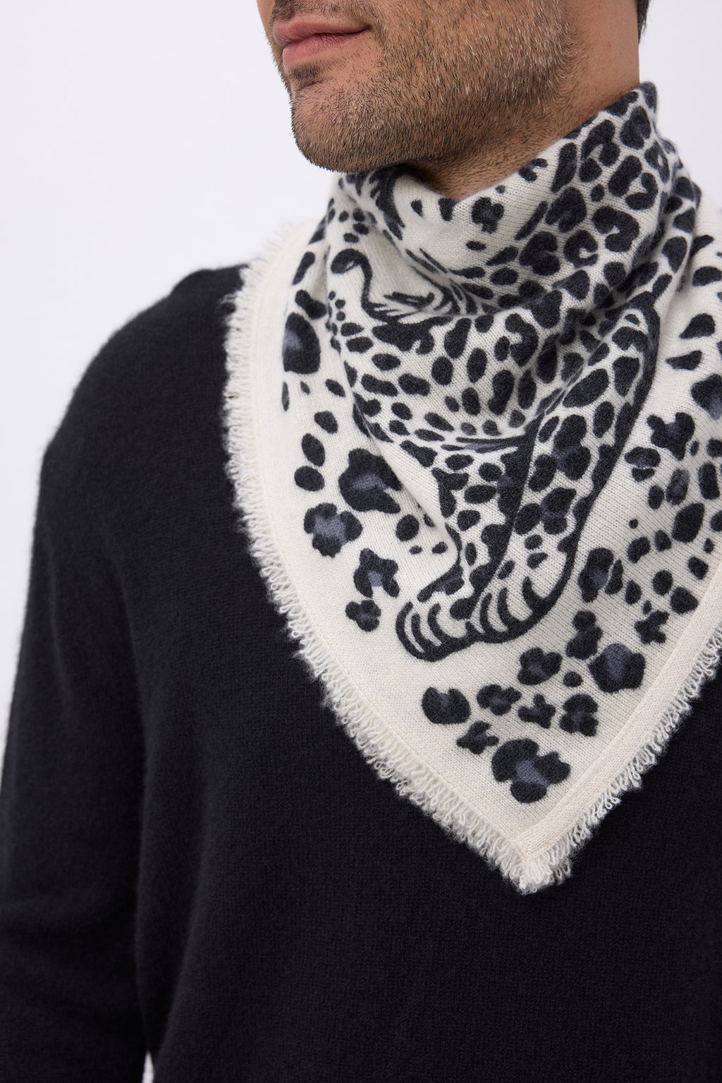 Kleine Bandana Dea - Wit Zwart - Heren