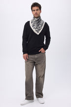 Kleine Bandana Dea - Wit Zwart - Heren