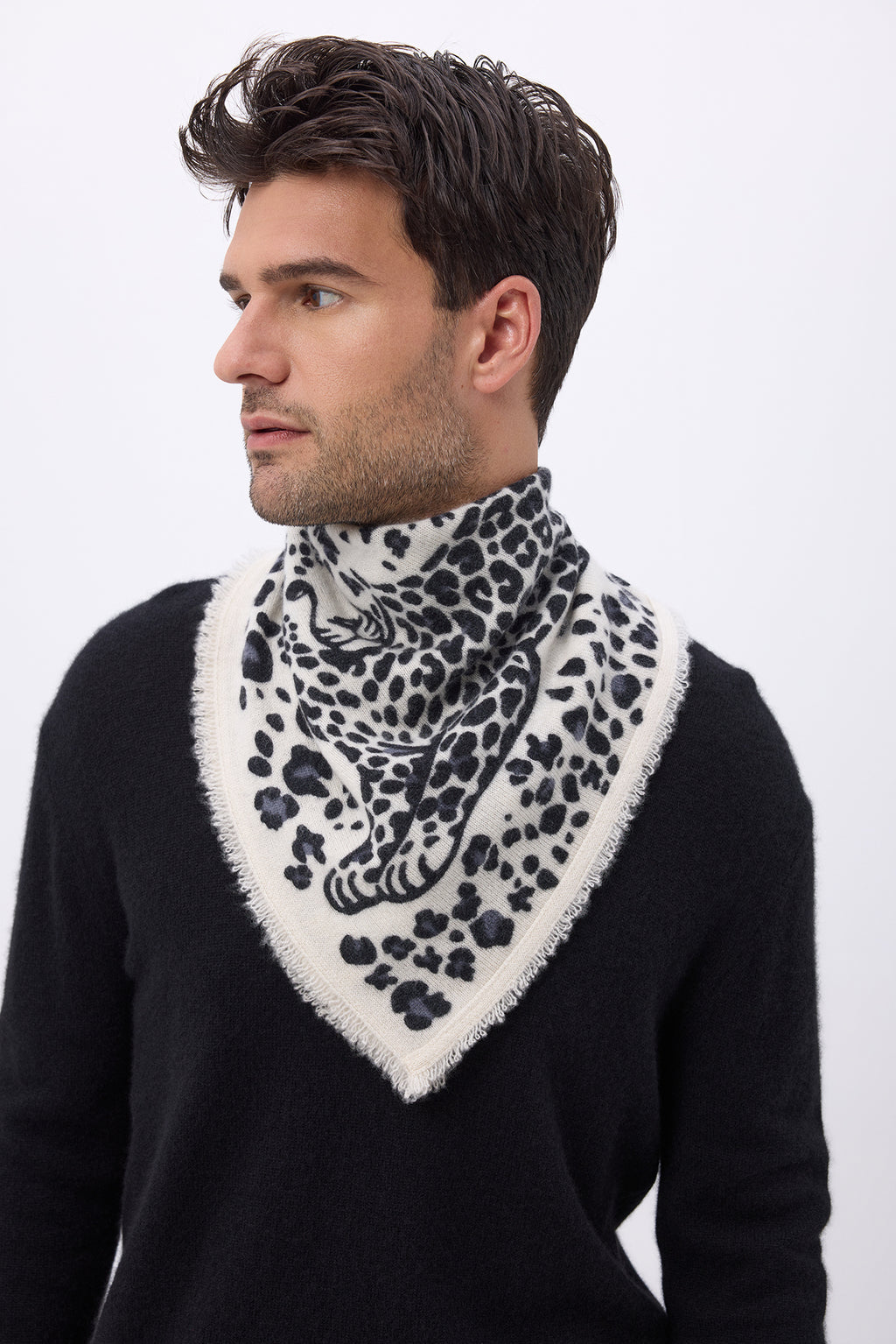 Kleine Bandana Dea - Wit Zwart - Heren