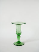 Bougeoir En Verre Soufflé Signé Biot Vert - 1960-1970