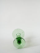 Bougeoir En Verre Soufflé Signé Biot Vert - 1960-1970