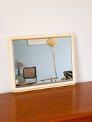 Petit Miroir Rectangulaire En Plastique - Crème - Design - 1970