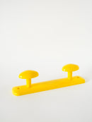 Patère Double En Plastique - Jaune Pastel - Design - 1970