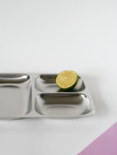 Plat Rectangulaire À Apéritif En Inox Brossé - Design - 1970