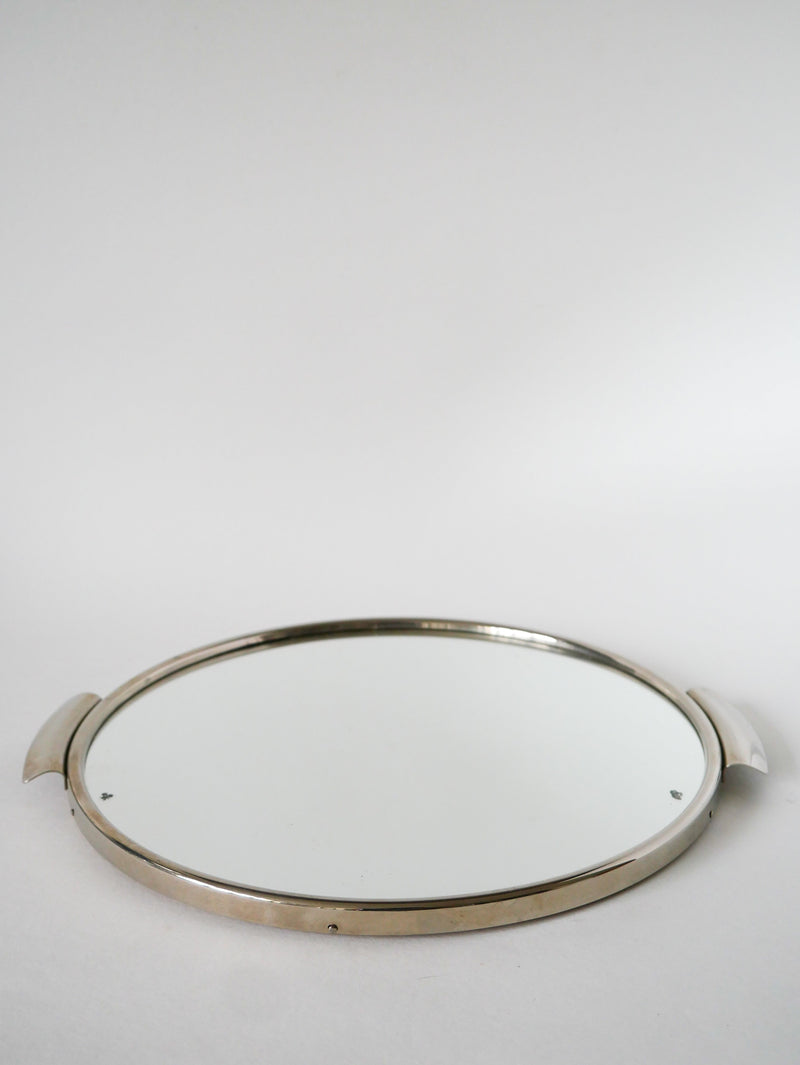 Plateau Miroir En Acier Chromé - Art Déco - 1930