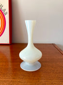 Vase En Opaline Blanc Design - Années 50