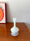 Vase En Opaline Blanc Design - Années 50