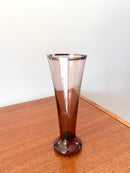 Vase En Verre Violet Design - Années 70