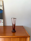 Vase En Verre Violet Design - Années 70