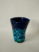 Vase En Céramique Fat Lava Bleu - Années 70