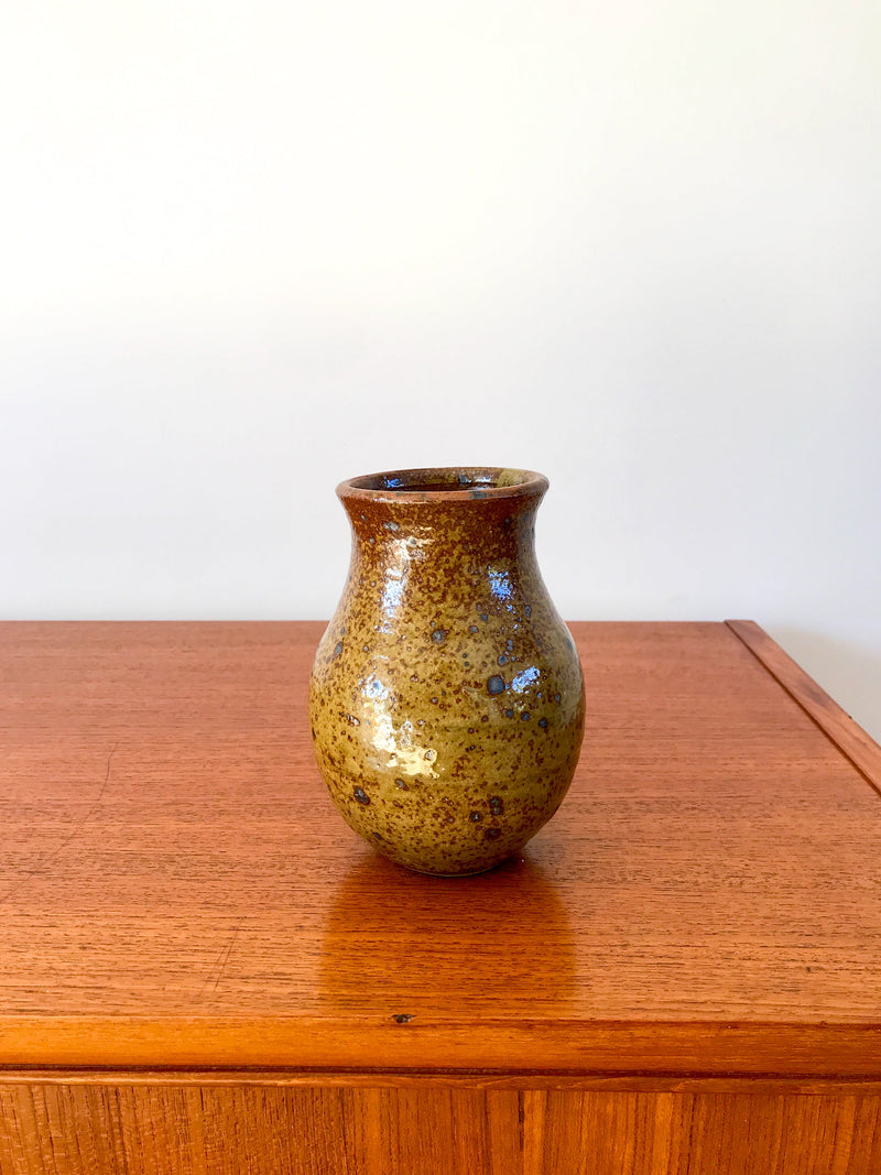 Vase En Céramique / Grès Artisanal - Années 70