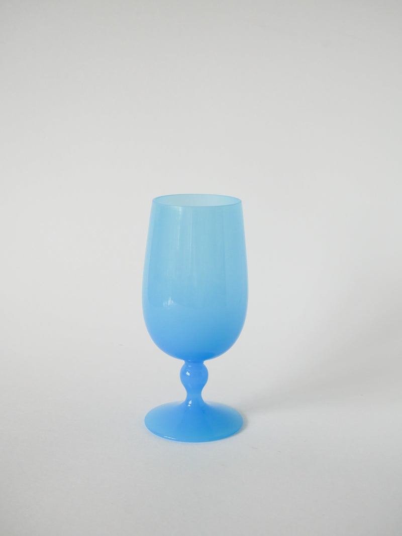 Vase En Opaline Bleu Ciel - 1960