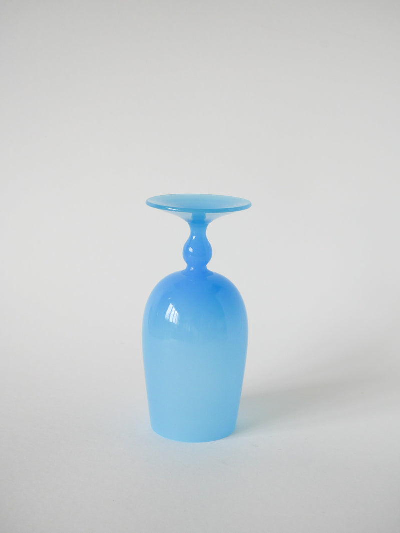 Vase En Opaline Bleu Ciel - 1960