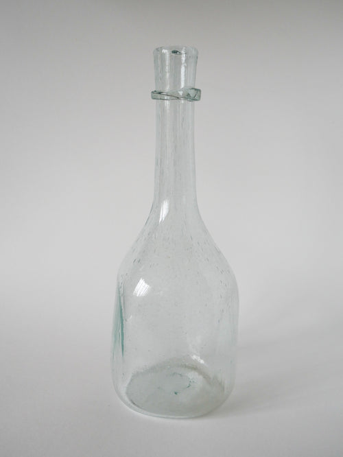 Grande Bouteille En Verre Bullé Style Biot - 1970