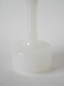 Vase En Opaline Blanc Graphique - 1960 - 20 X 11 Cm