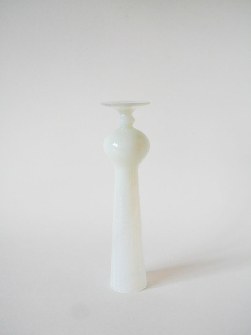 Vase En Opaline Texturé - Blanc - 1960