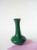 Vase En Céramique Vernissé - Vert - 1970