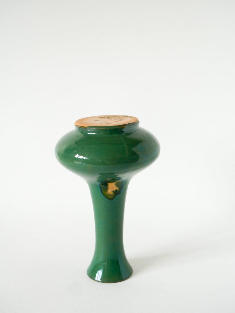 Vase En Céramique Vernissé - Vert - 1970