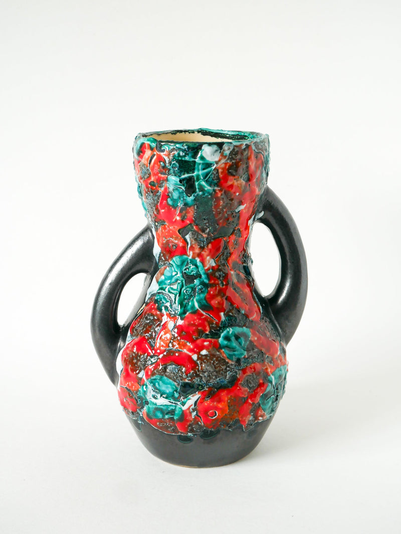 Grand Vase En Céramique - Fat Lava - Forme Libre - Design - 1970