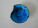 Cendrier En Céramique Rond Fat Lava Bleu - Années 70