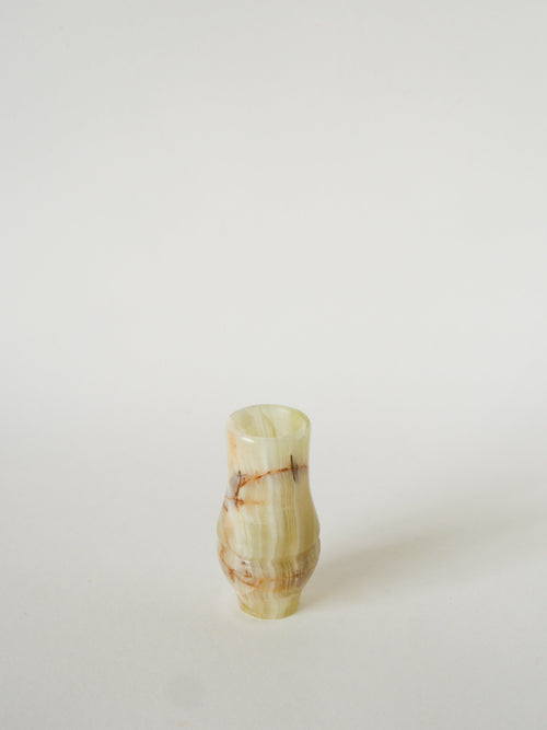 Mini Vase En Albâtre, Beige, 1970