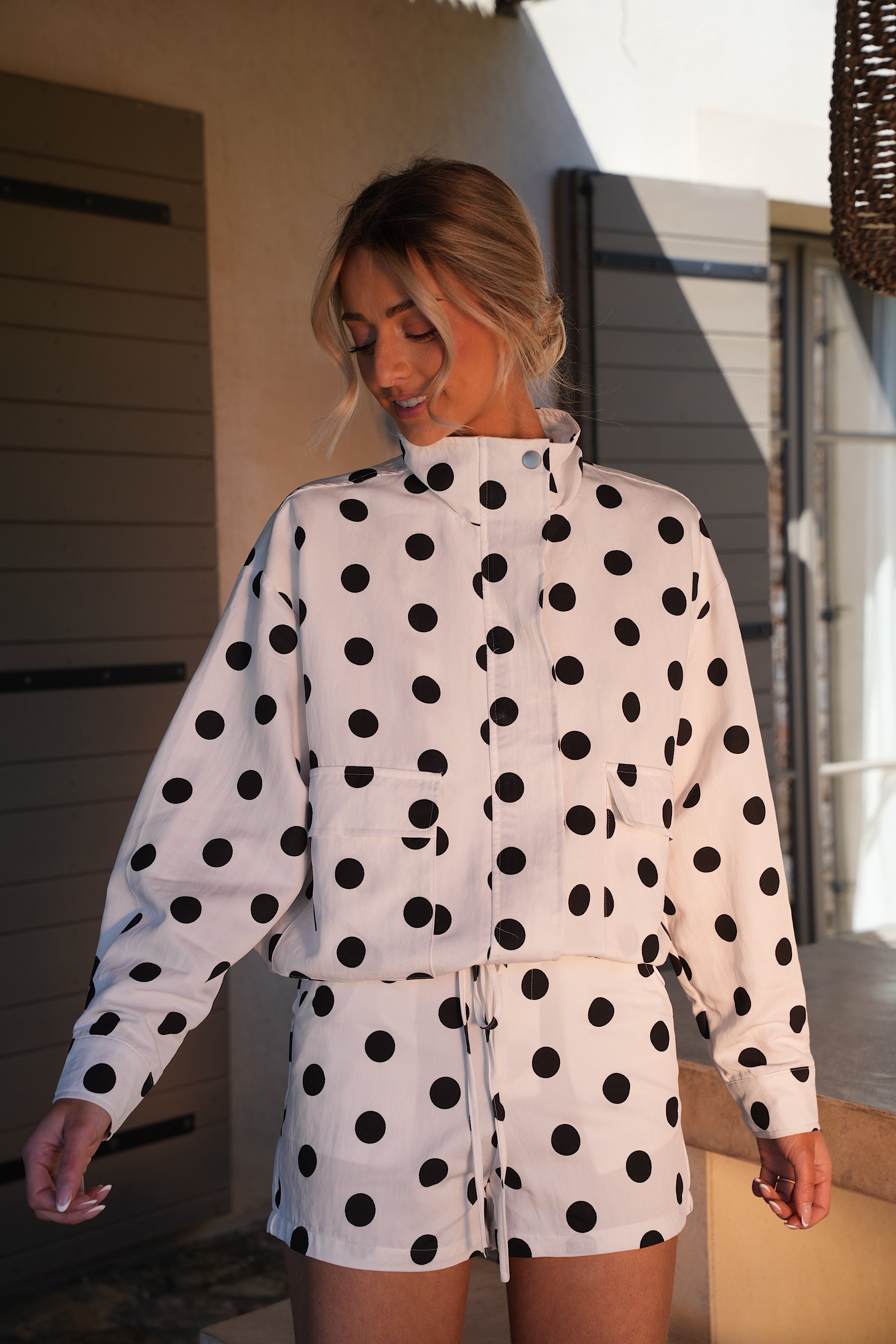 Short À Pois Abel - Blanc