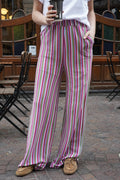 Marius Crochet Pants Green/Lilac