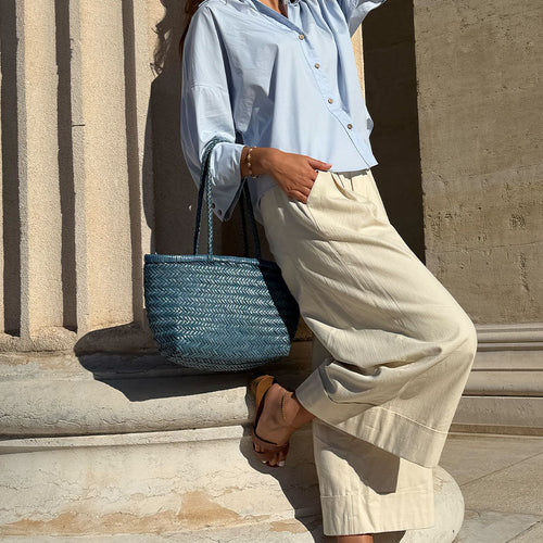 Sac À Main Delhi Medium - Bleu Clair