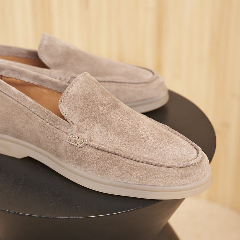 Mocassins La Femme Délicate Daim Gris