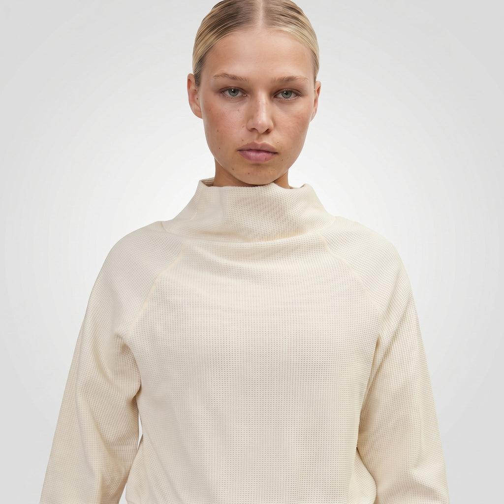Sweat Femme Cropped Deneb – Col Montant – Coton 250Gsm