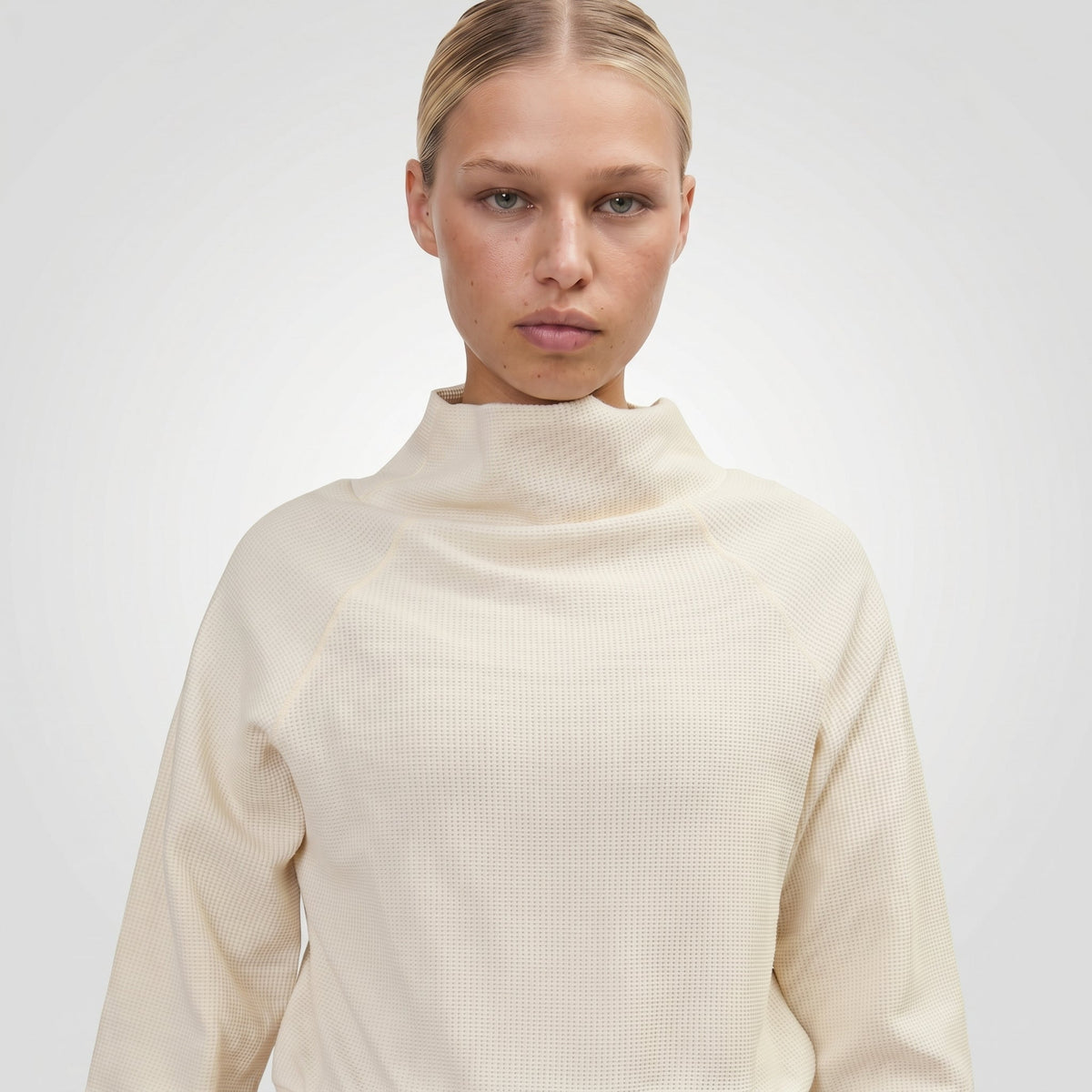 Sweat Femme Cropped Deneb – Col Montant – Coton 250Gsm