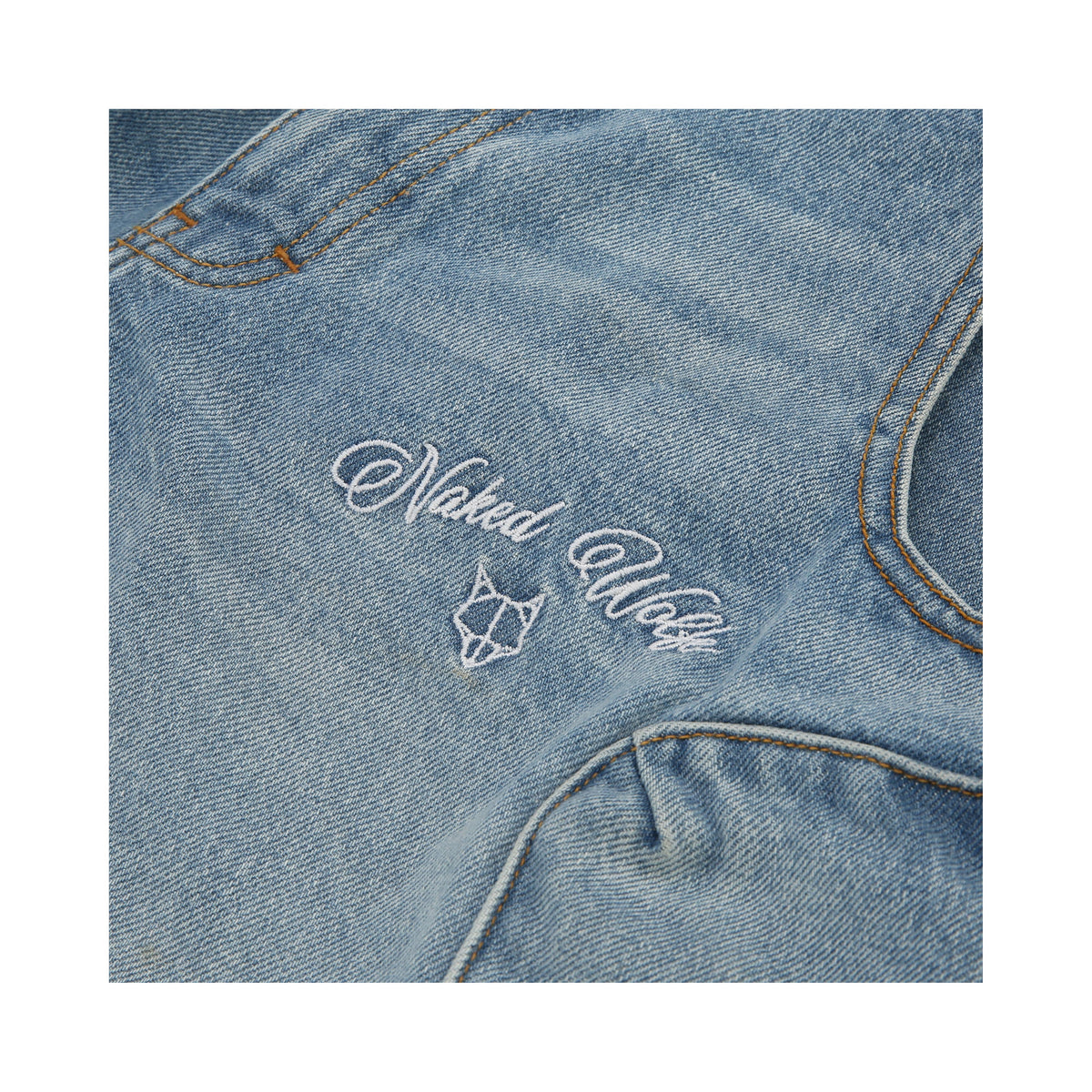 Denim Cargo Shorts - Light Blue - Men