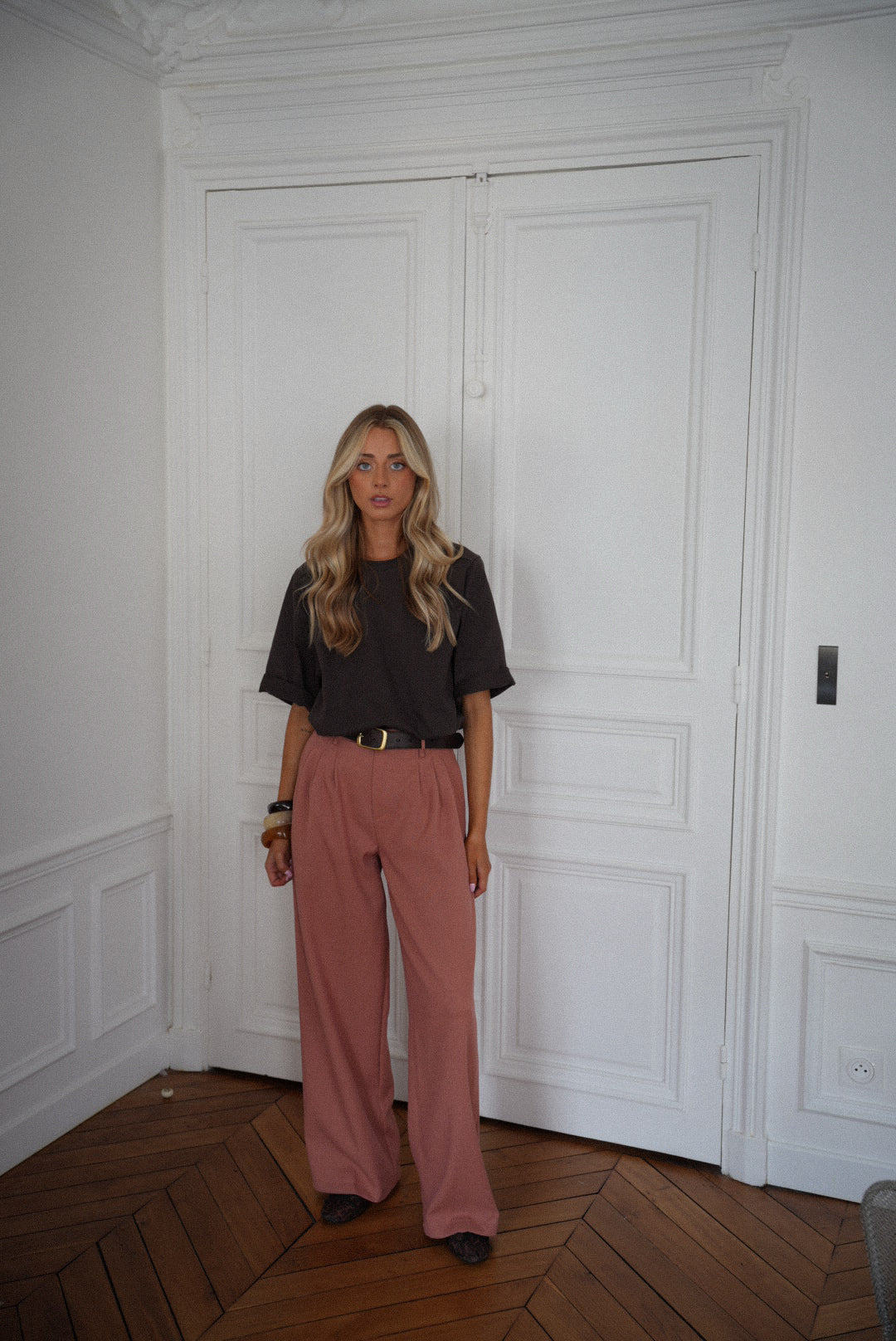 Pantalon Droit Achille - Saumon