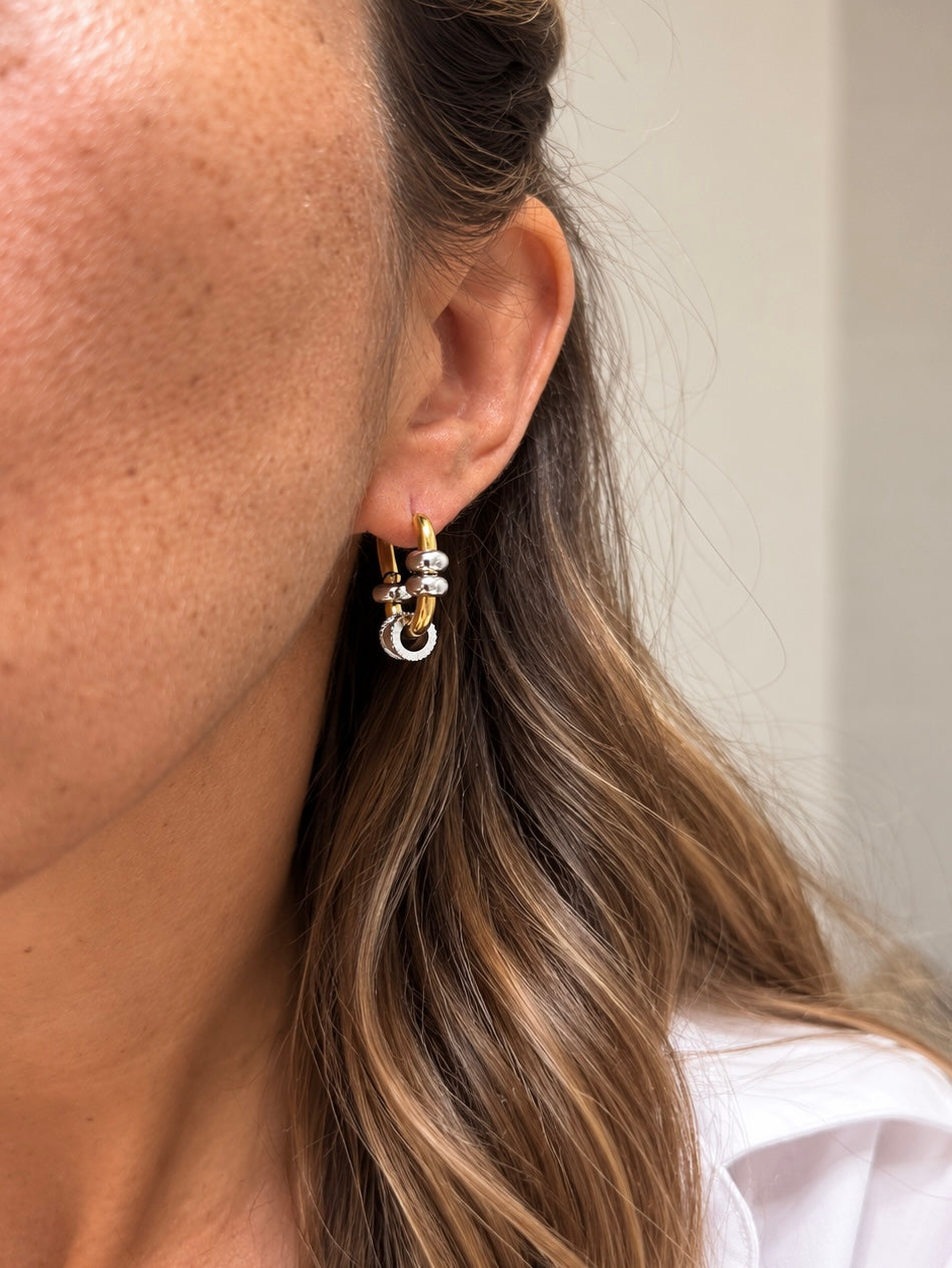 Boucles D'Oreilles Lunora - Anneau Doré