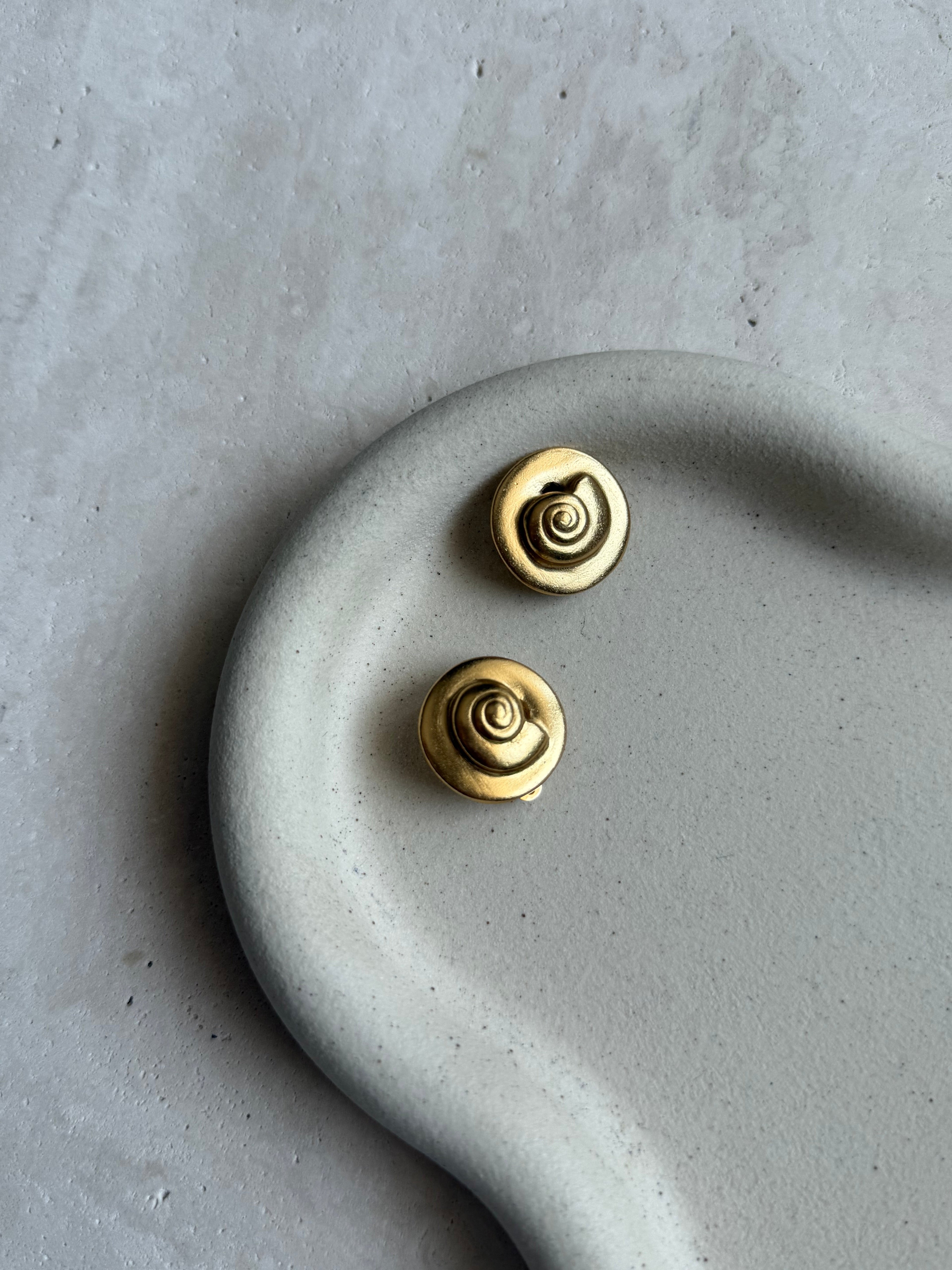 Boucles D’Oreilles Atalante Vintage - Coquillages Dorés