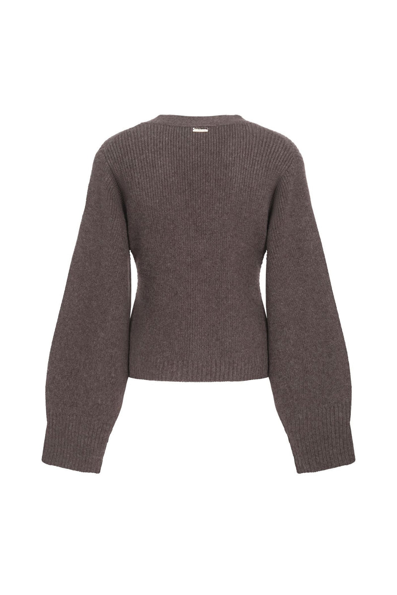 Cardigan En Pur Cachemire Avec Broderie - Gris Foncé