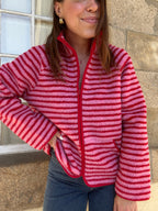 Veste polaire rayée Carmen