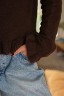 Gilet Paco Col Froufrou Chocolat