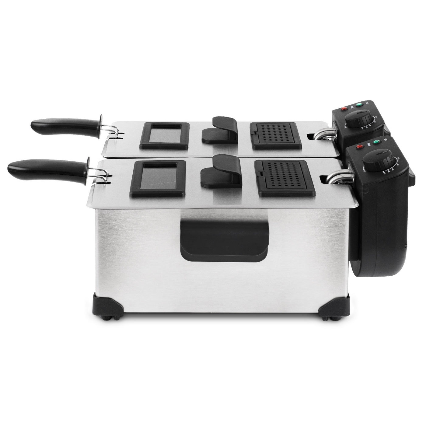 Friteuse Double Bac - Inox/Noir