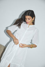 Robe Clemence En Coton Brodé X Donatelle Godart
