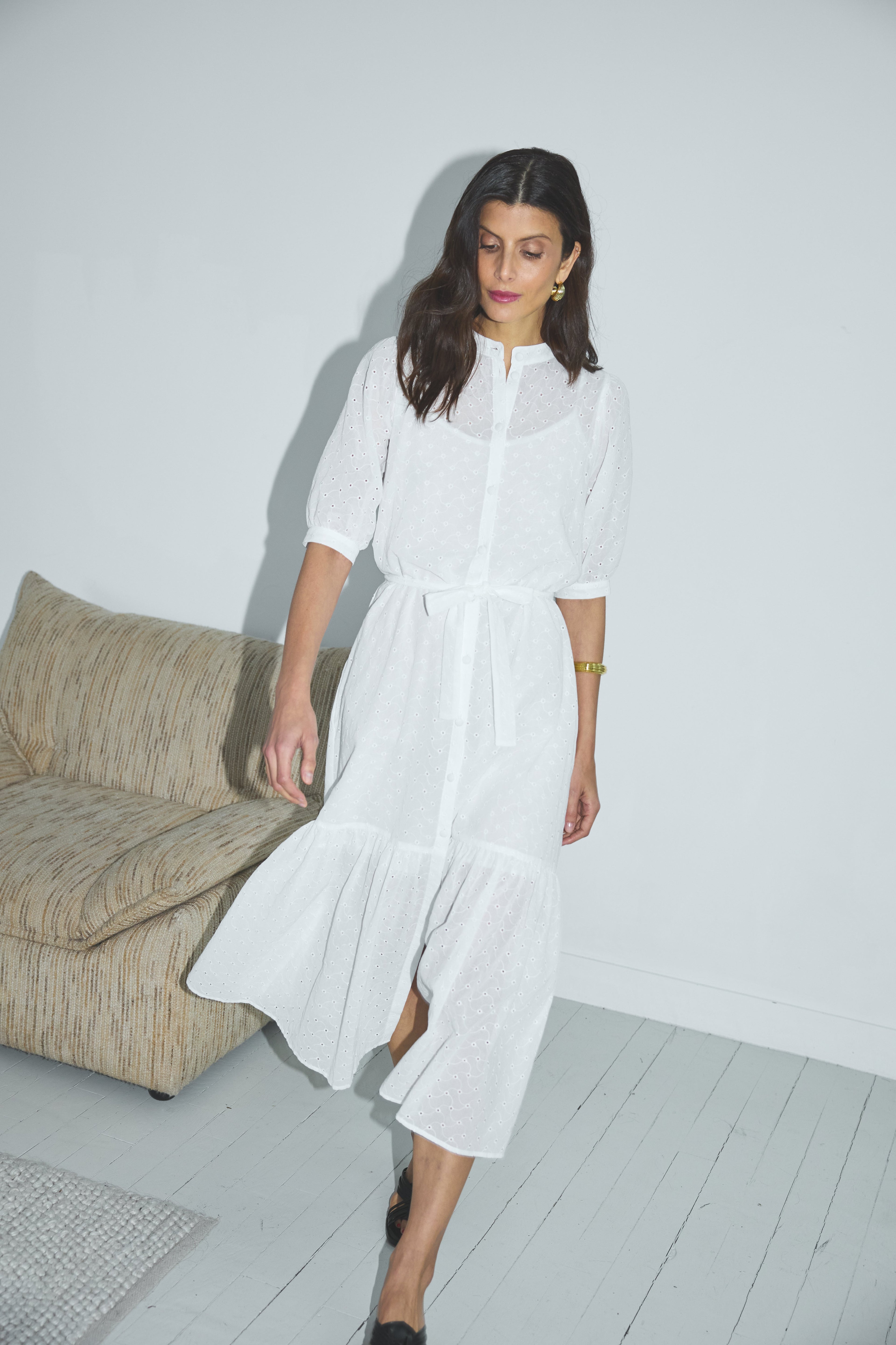 Robe Clemence En Coton Brodé X Donatelle Godart